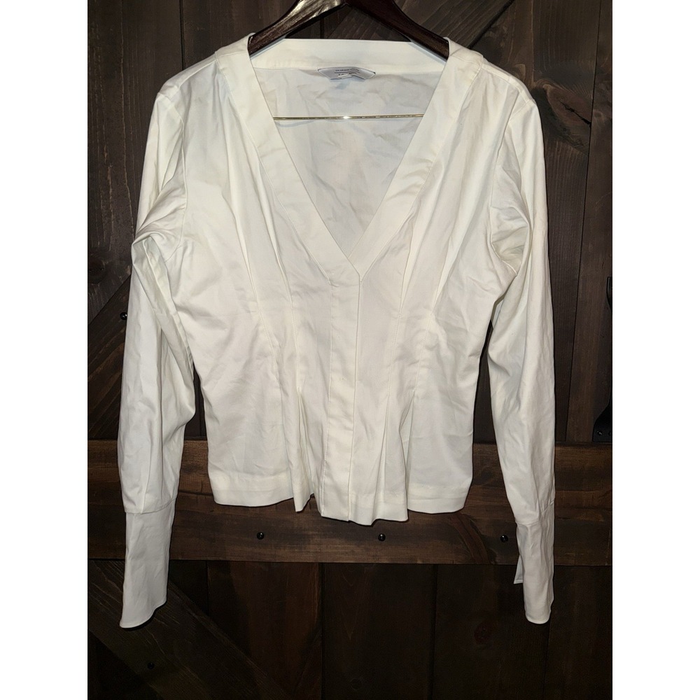 &‎ Other Stories Los Angeles Atelier White Blouse Shirt Top Button Size 10